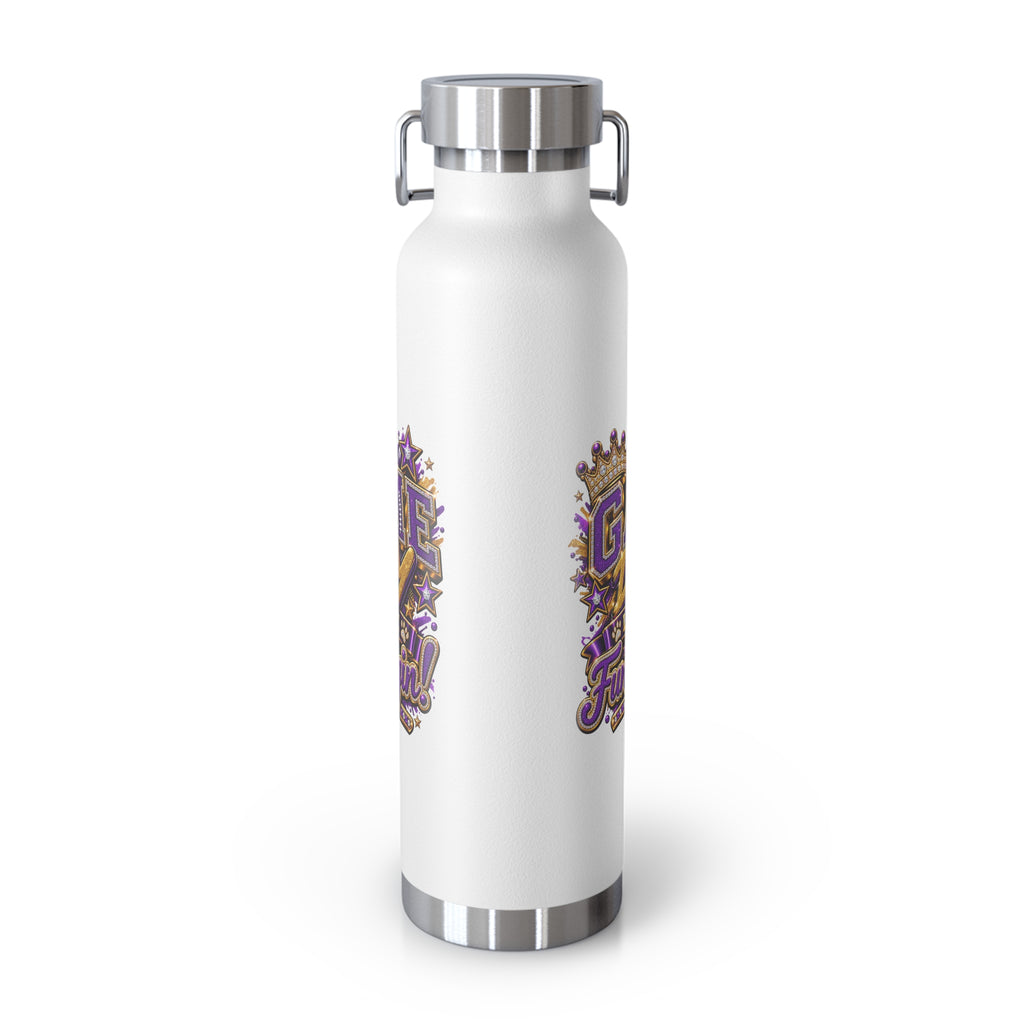 Game Day 22oz Vacuum Water Bottle — 'Let the Fun Begin' Sports Insulated Flask