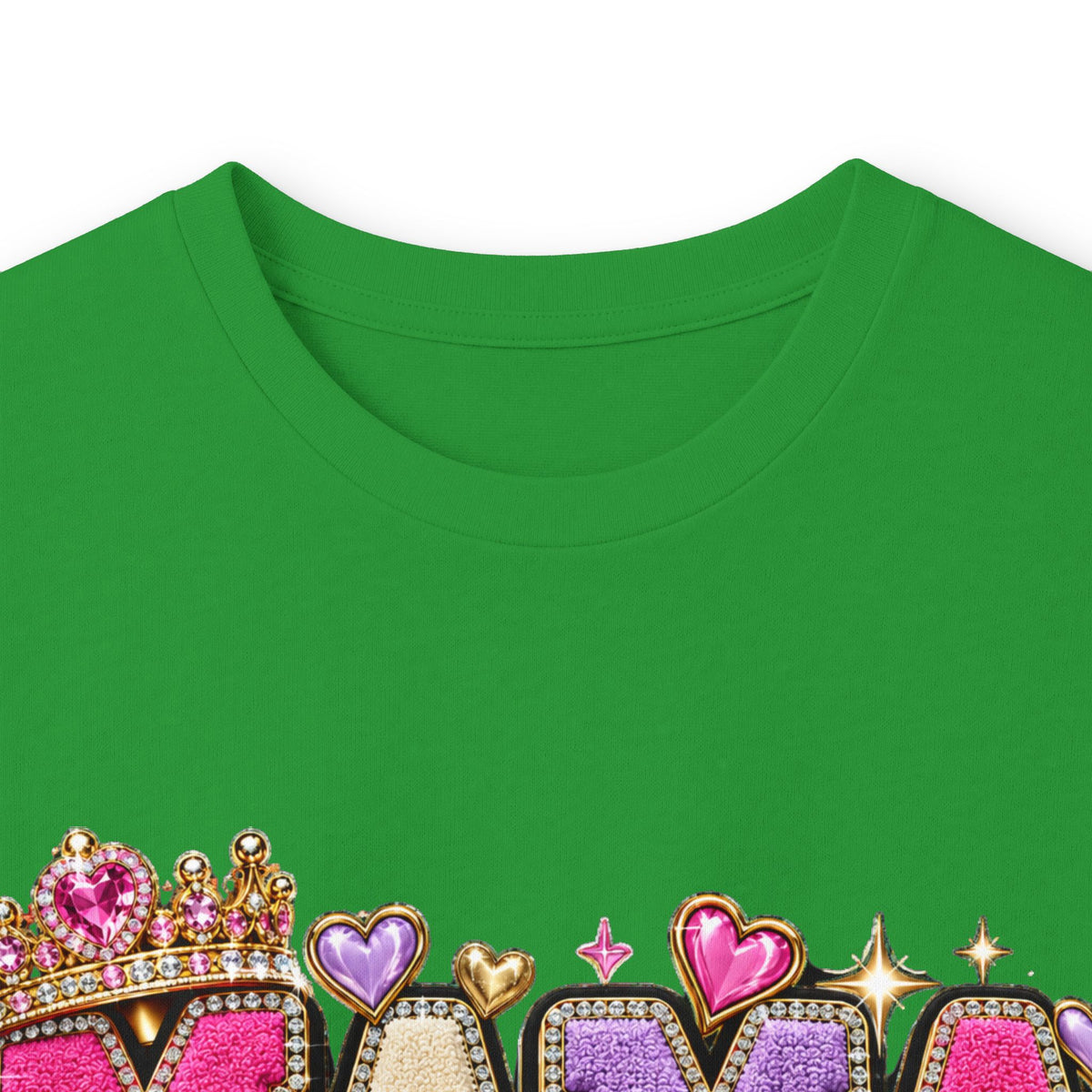 Mama Built Different Long Sleeve Tee — Pink Crowned Mom Graphic Shirt