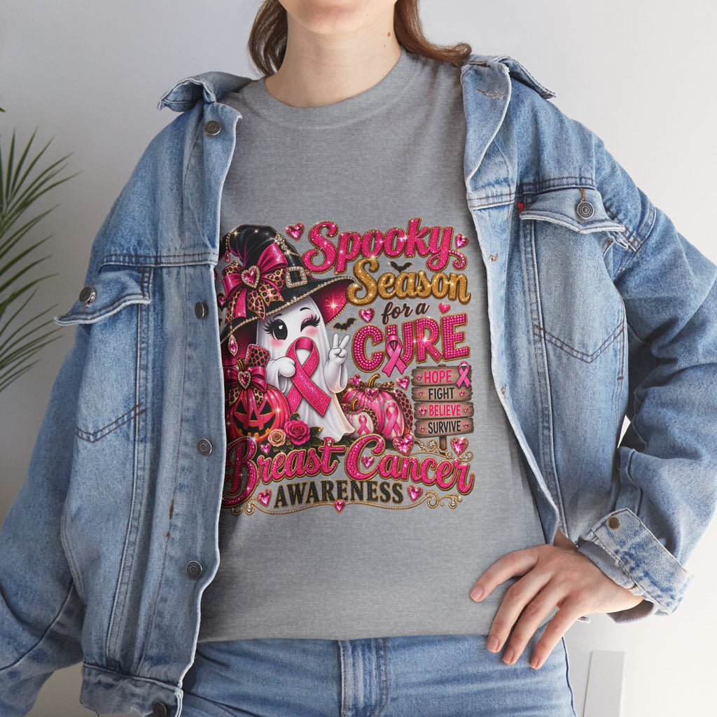 Spooky Season For A Cure Breast Cancer Awareness T-Shirt