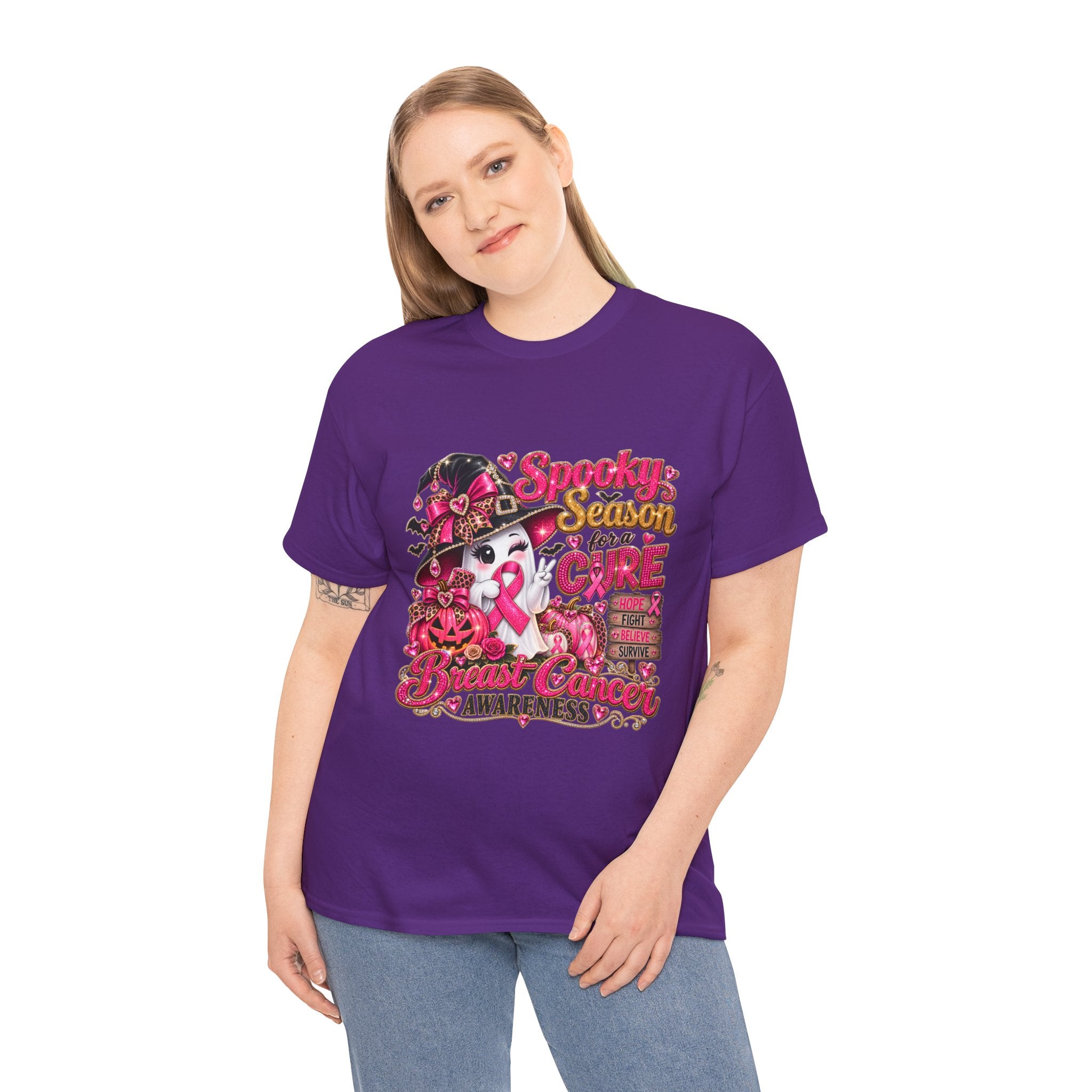 Spooky Season For A Cure Breast Cancer Awareness T-Shirt