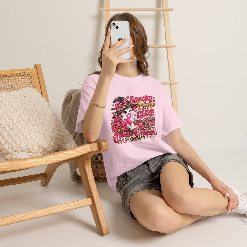 Spooky Season For A Cure Breast Cancer Awareness T-Shirt
