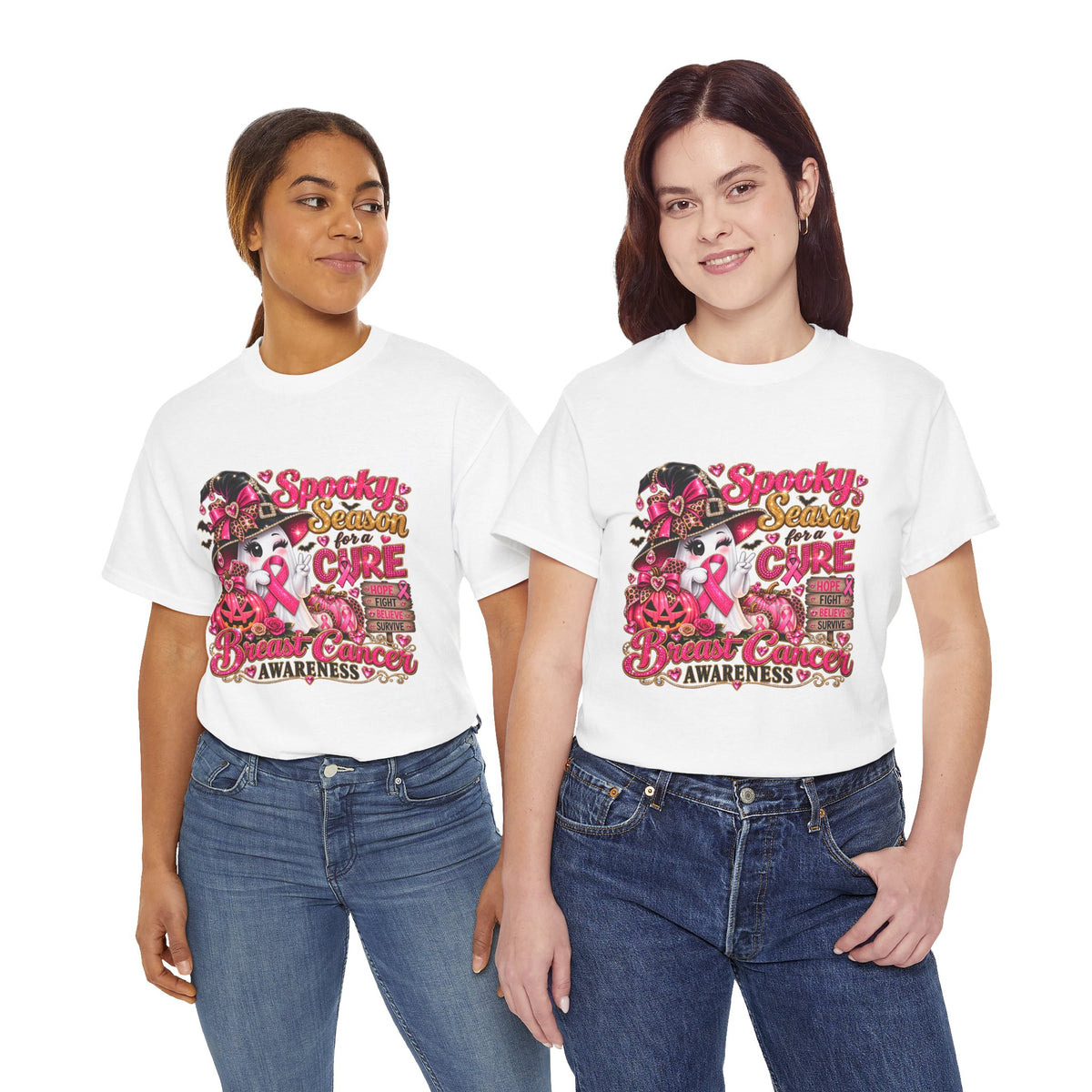 Spooky Season For A Cure Breast Cancer Awareness T-Shirt