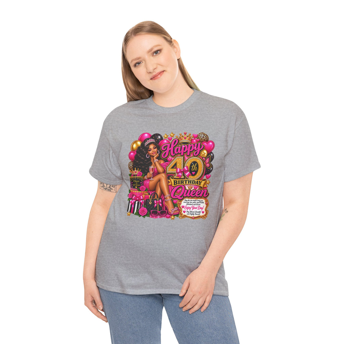 40th Birthday Queen T-Shirt — Happy 40th Birthday Celebration Tee