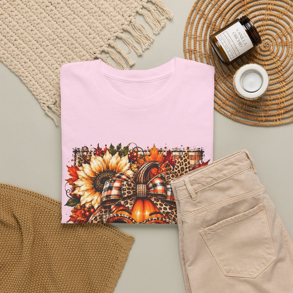 Autumn Pumpkin Face T-Shirt — Cute Fall Sunflower Graphic Tee