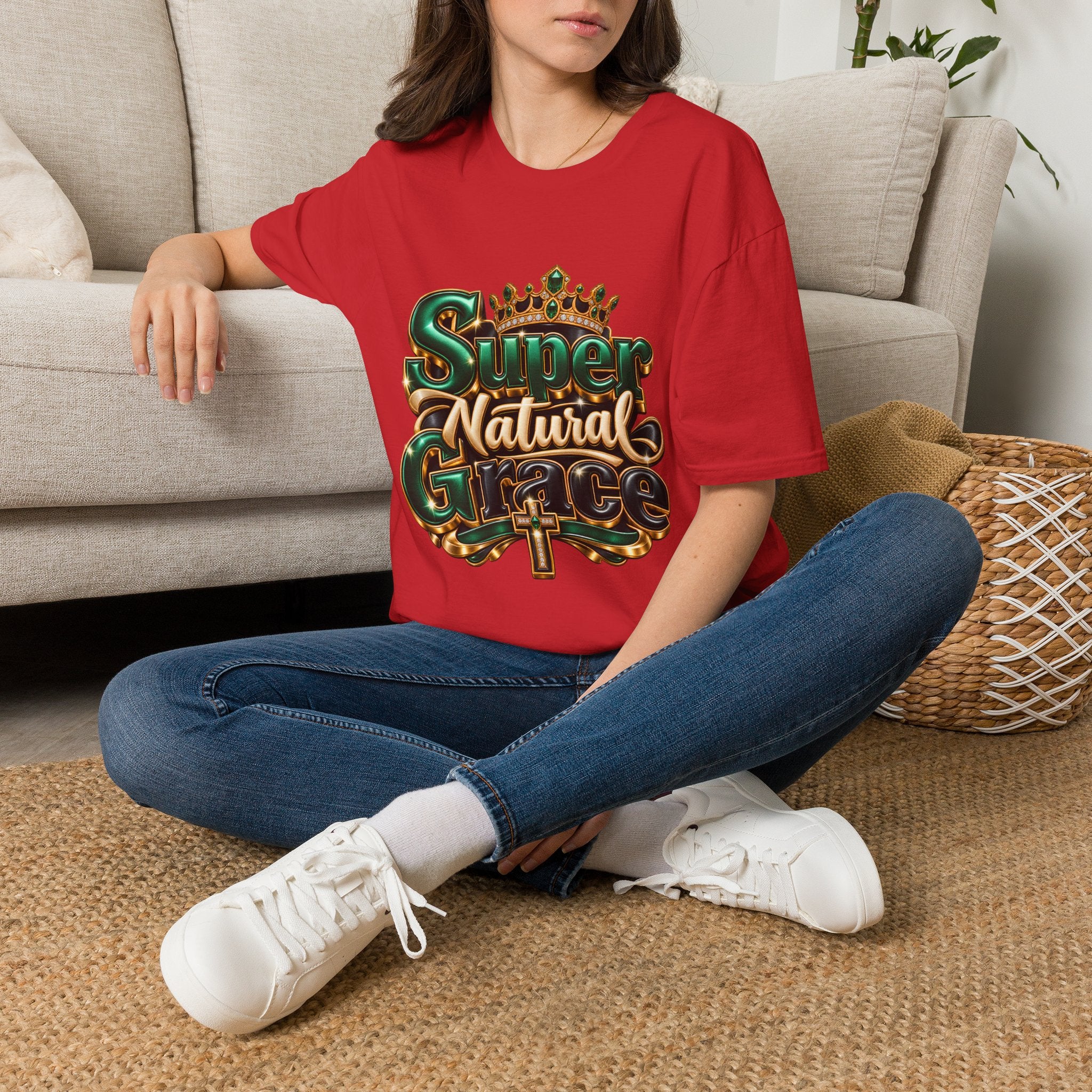 Super Natural Tee — Crowned "Super Natural" Graphic T-Shirt