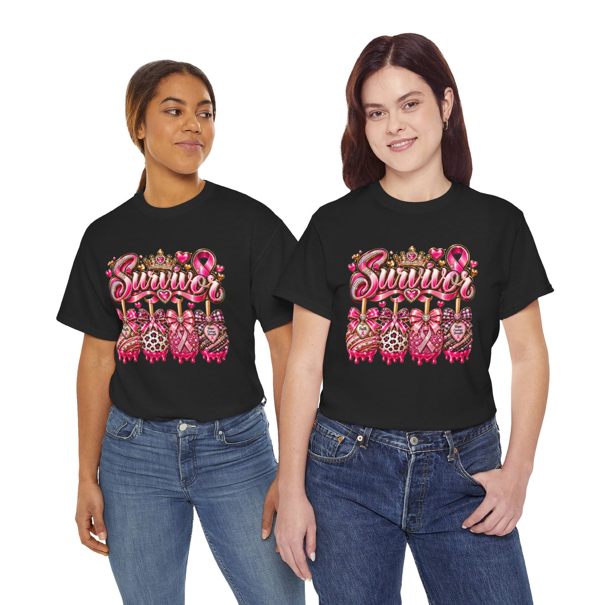 Survivor Pink Ribbon T-Shirt — Breast Cancer Awareness Survivor Tee