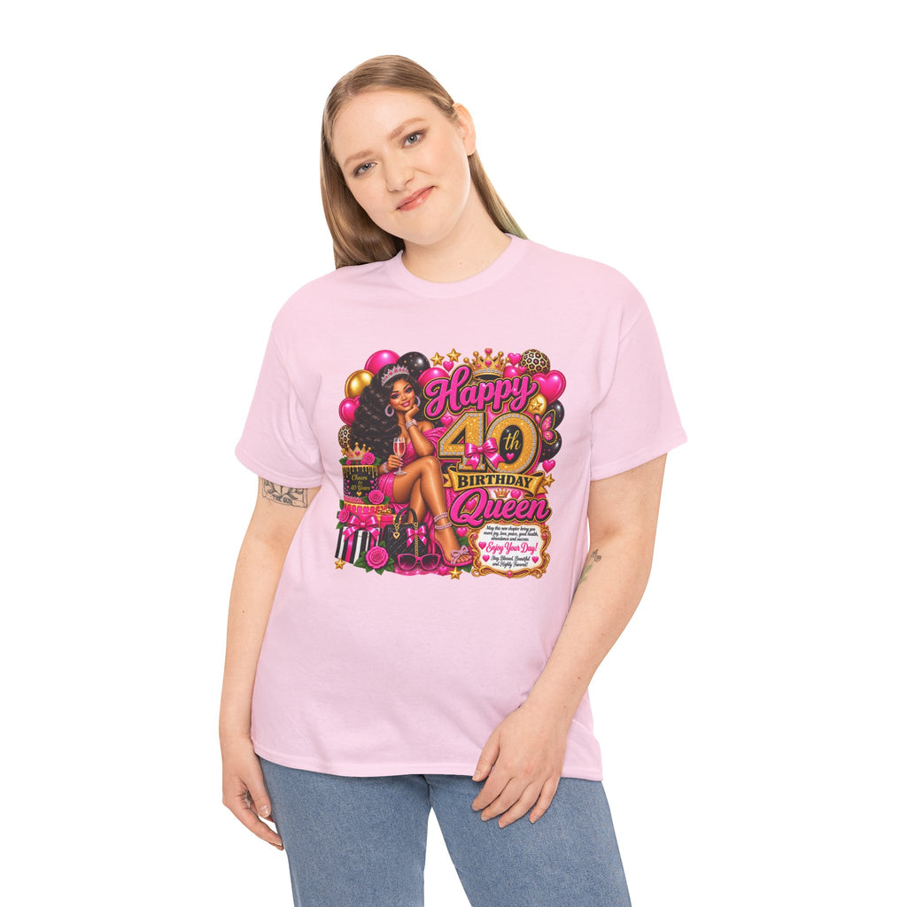 40th Birthday Queen T-Shirt — Happy 40th Birthday Celebration Tee