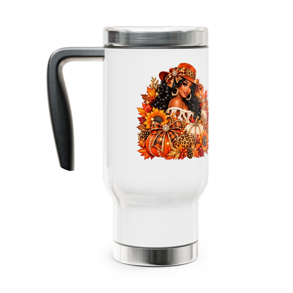 Stainless Steel Travel Mug with Handle, 14oz