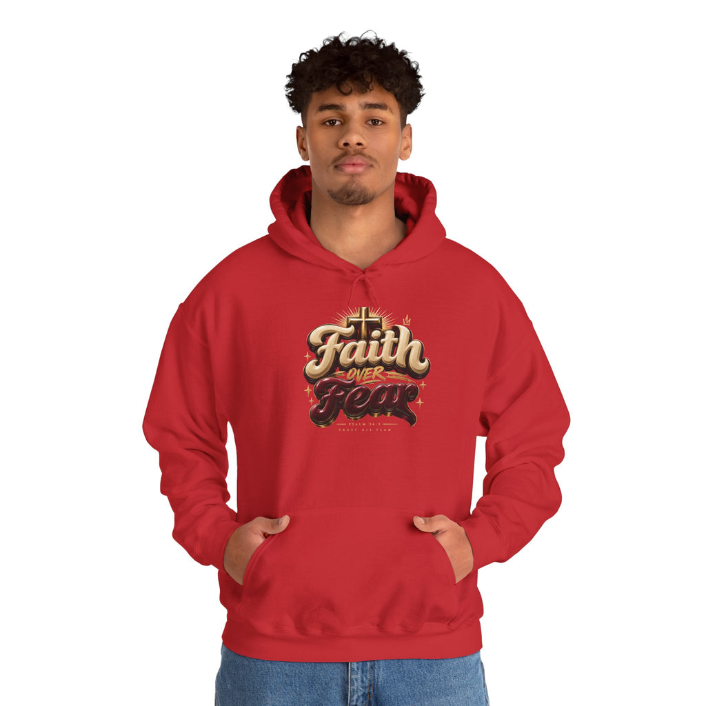 Faith Over Fear Hoodie – Inspirational Christian Pullover
