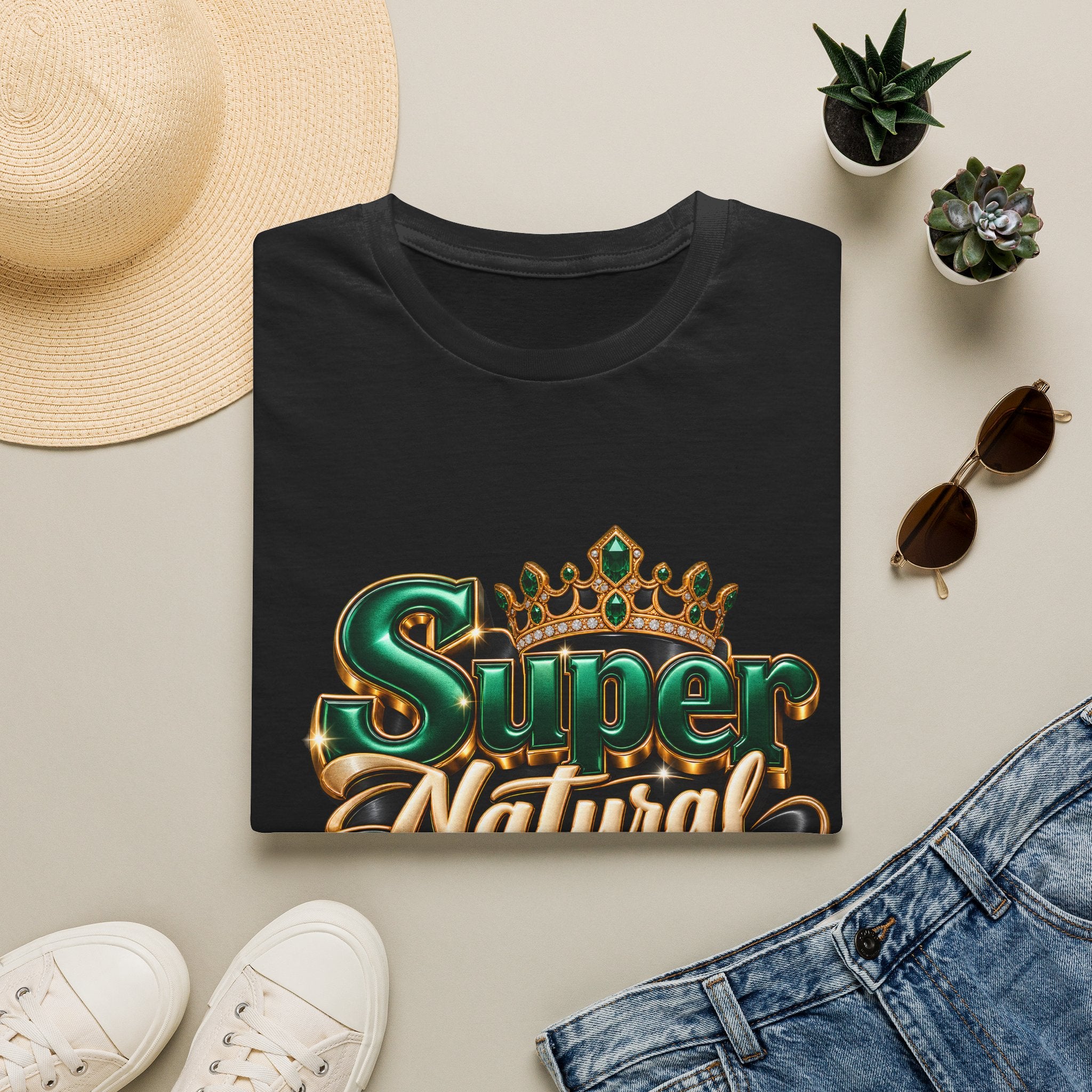 Super Natural Tee — Crowned "Super Natural" Graphic T-Shirt