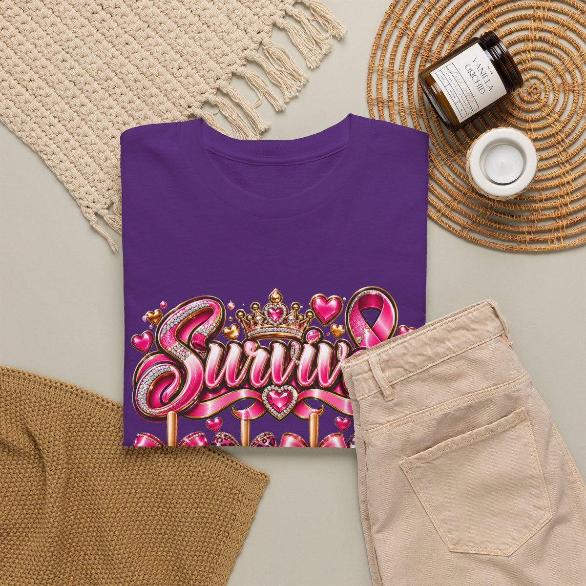 Survivor Pink Ribbon T-Shirt — Breast Cancer Awareness Survivor Tee