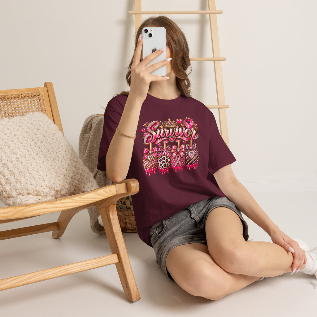 Survivor Pink Ribbon T-Shirt — Breast Cancer Awareness Survivor Tee