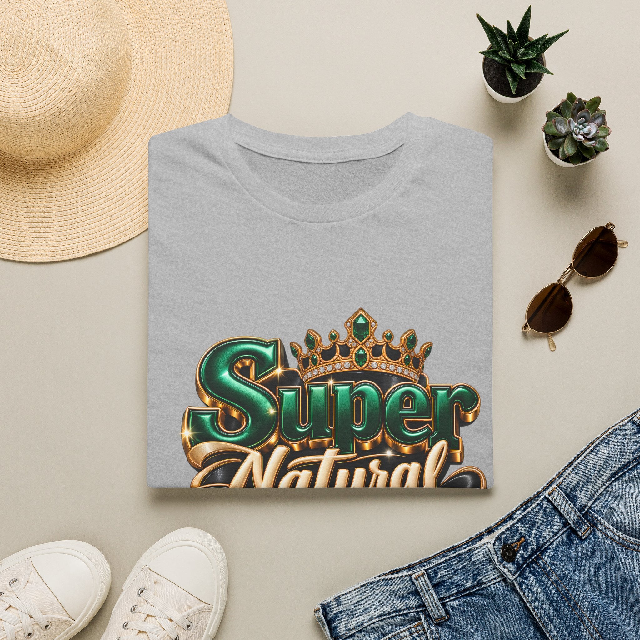 Super Natural Tee — Crowned "Super Natural" Graphic T-Shirt