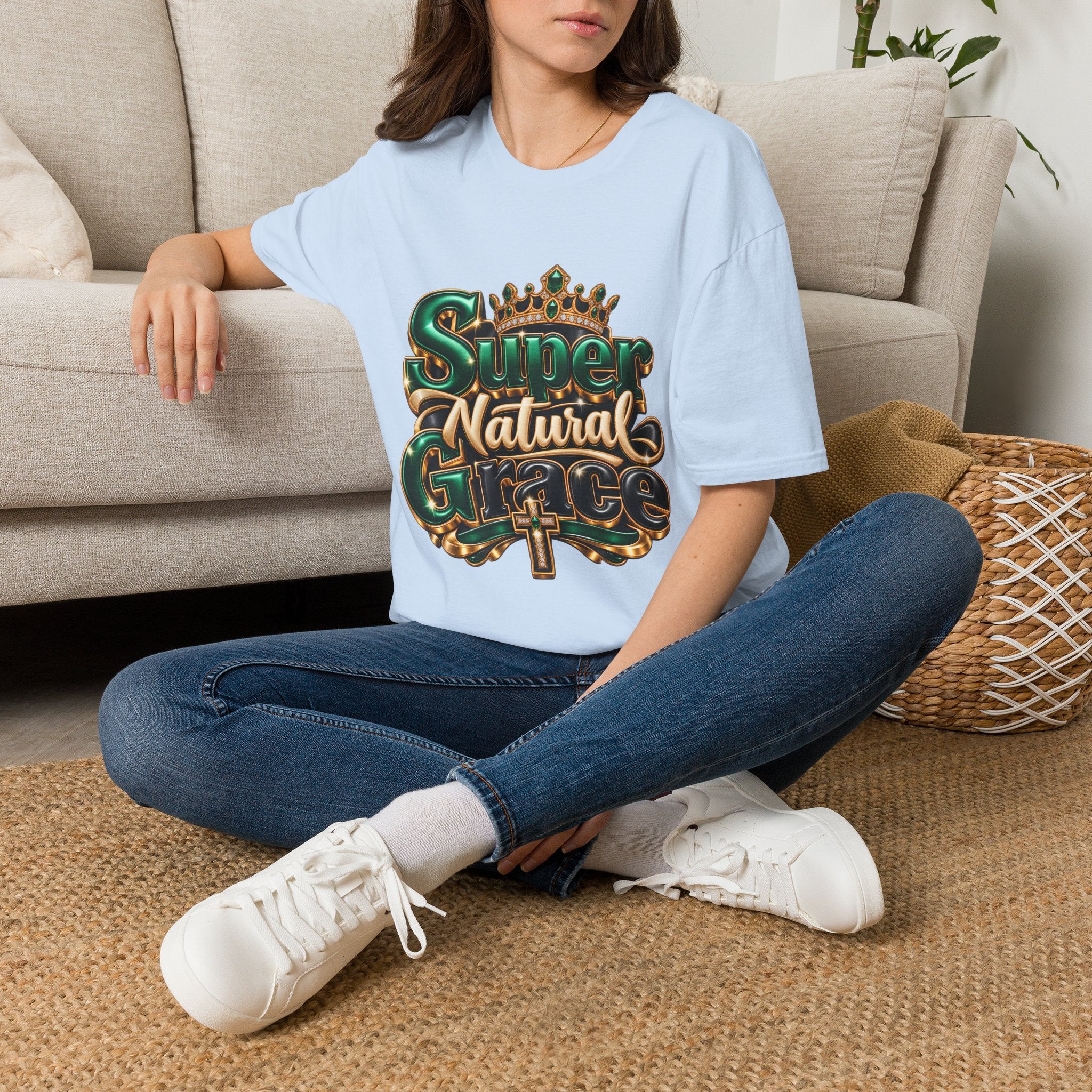 Super Natural Tee — Crowned "Super Natural" Graphic T-Shirt