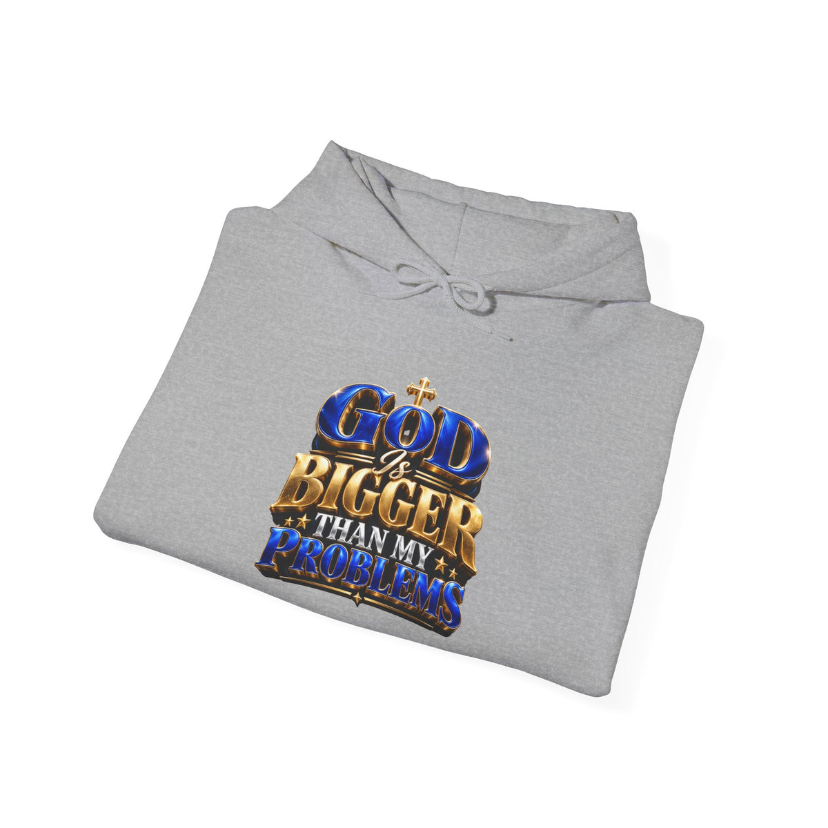 Hoodie — "God's Bigger Than My Problems" Inspirational Christian Pullover