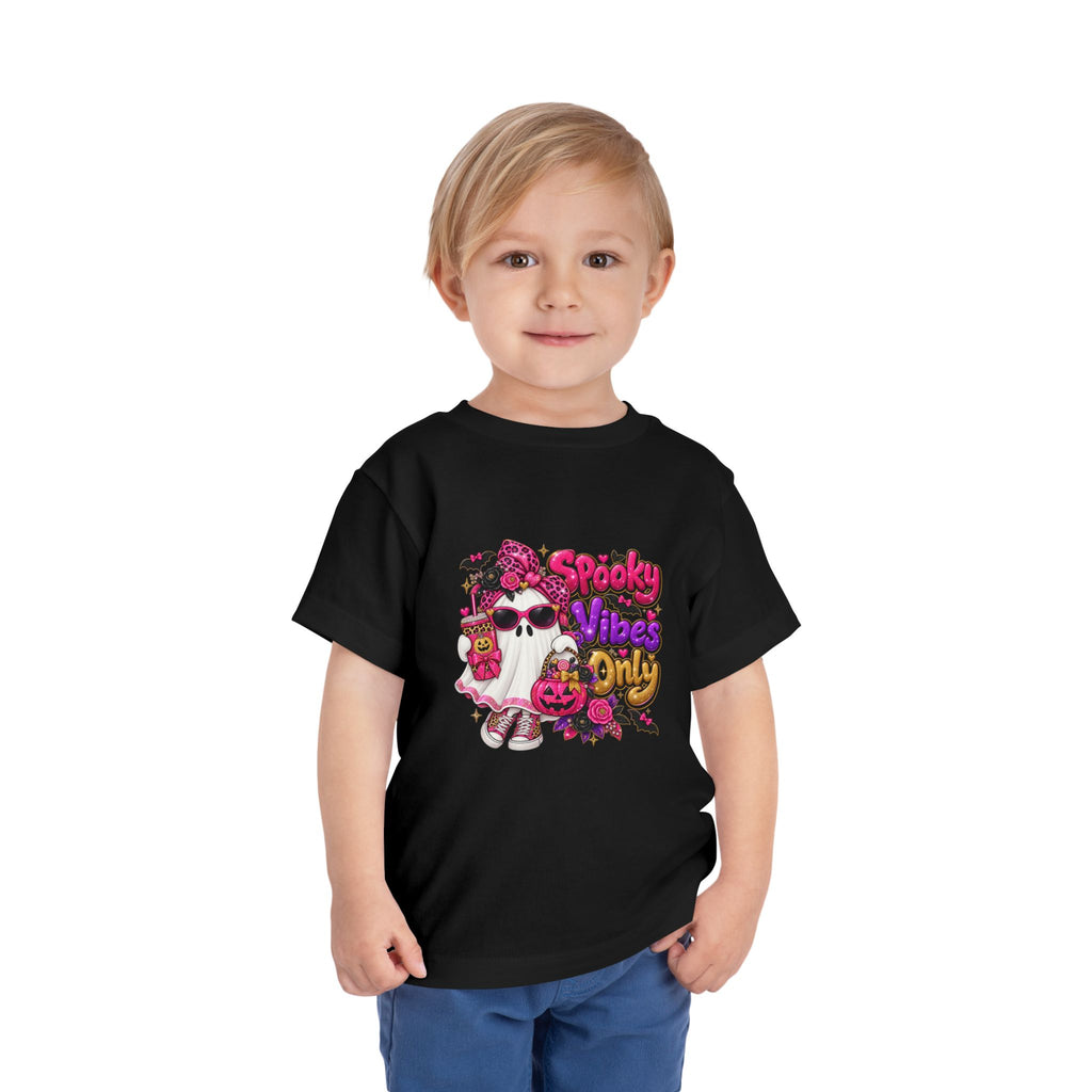 Toddler Tee — "Spooky Vibes Only" Halloween Ghost Shirt