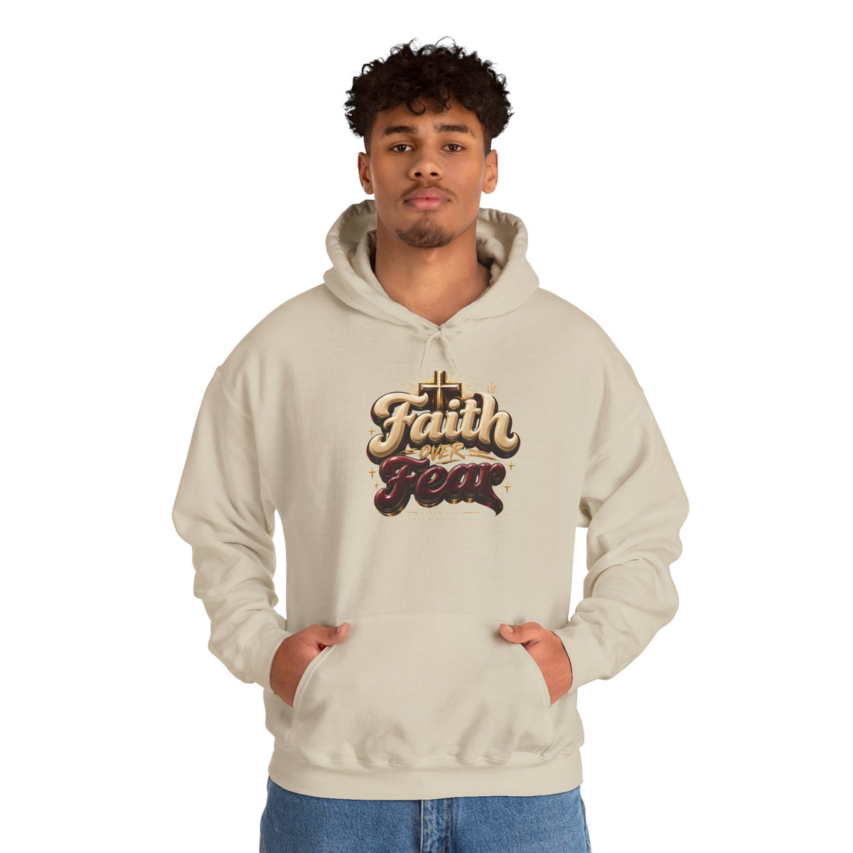 Faith Over Fear Hoodie – Inspirational Christian Pullover