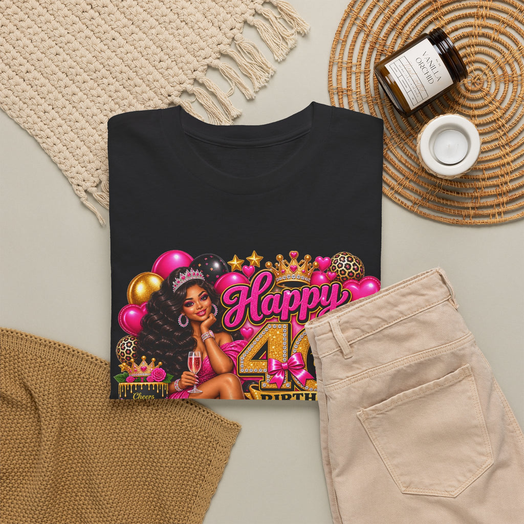 40th Birthday Queen T-Shirt — Happy 40th Birthday Celebration Tee