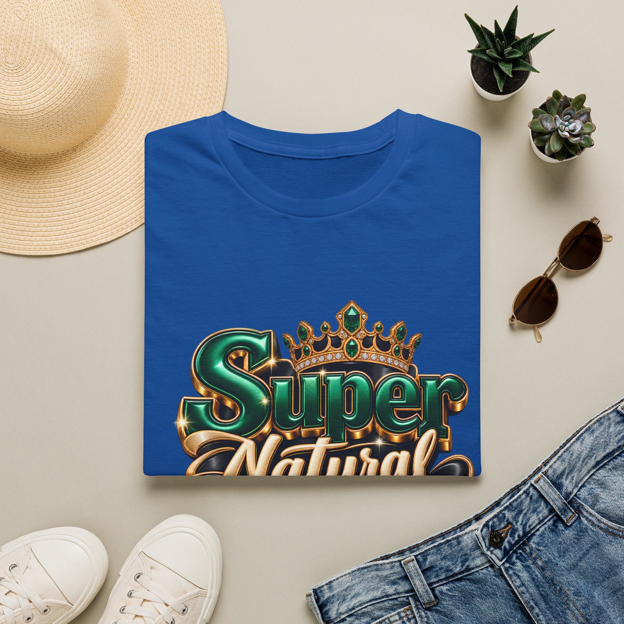 Super Natural Tee — Crowned "Super Natural" Graphic T-Shirt