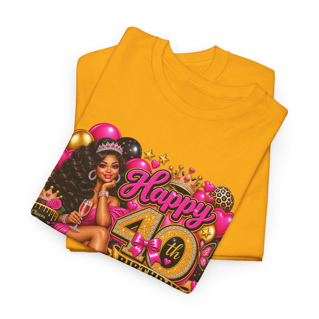 40th Birthday Queen T-Shirt — Happy 40th Birthday Celebration Tee