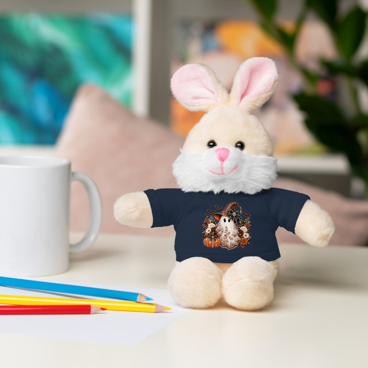 Autumn Owl Plush Bear with Pumpkin Tee
