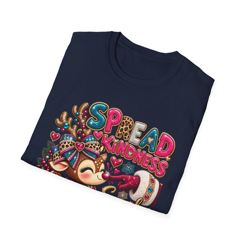 Spread Kindness Everyday T-Shirt — Cute Reindeer Holiday Graphic Tee
