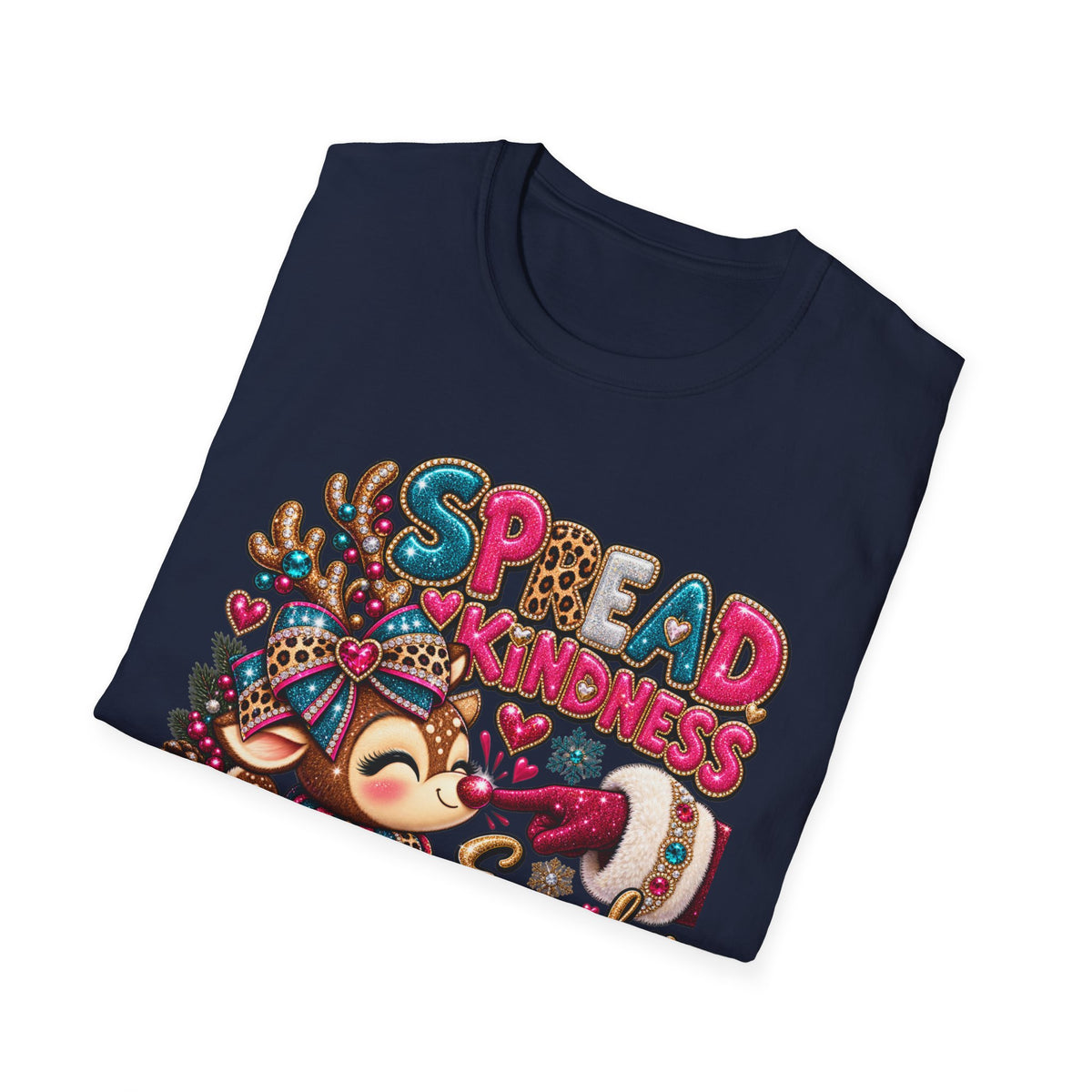 Spread Kindness Everyday T-Shirt — Cute Reindeer Holiday Graphic Tee