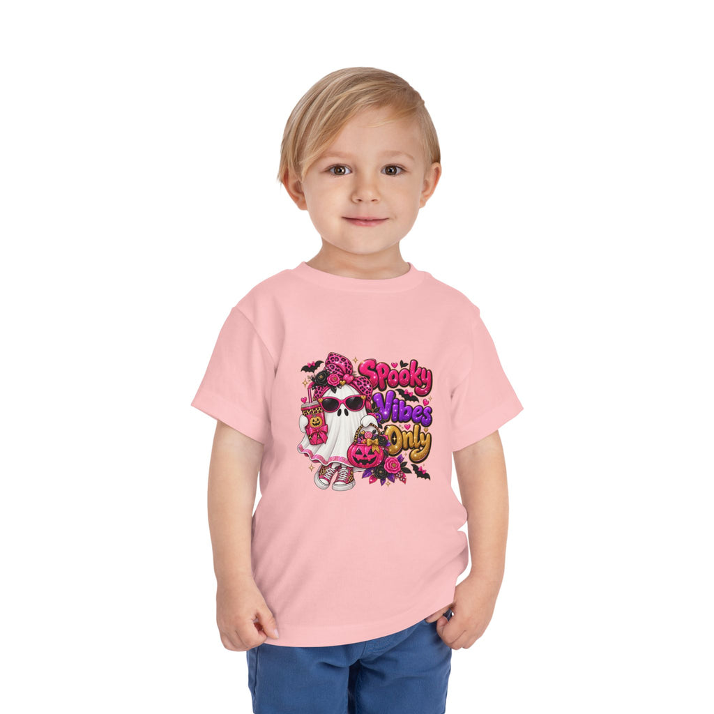 Toddler Tee — "Spooky Vibes Only" Halloween Ghost Shirt