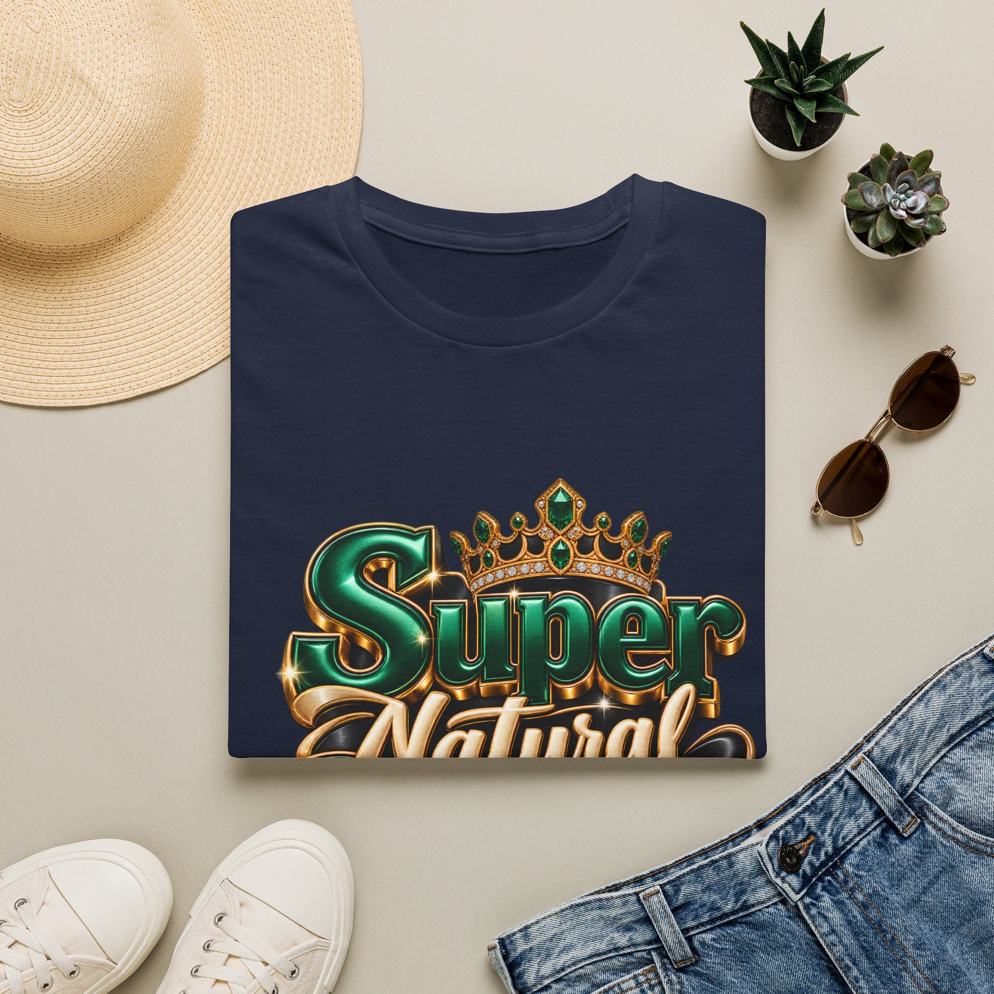 Super Natural Tee — Crowned "Super Natural" Graphic T-Shirt