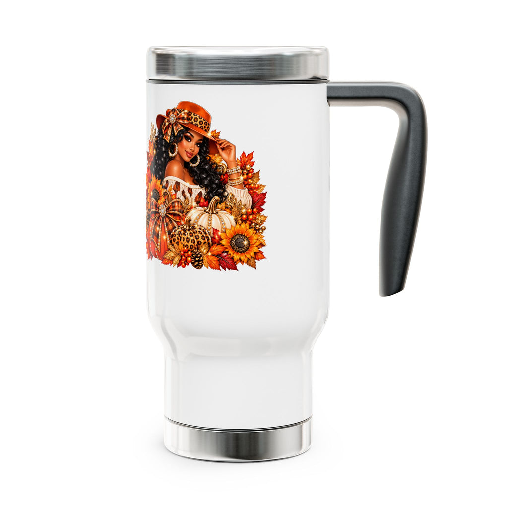 Stainless Steel Travel Mug with Handle, 14oz