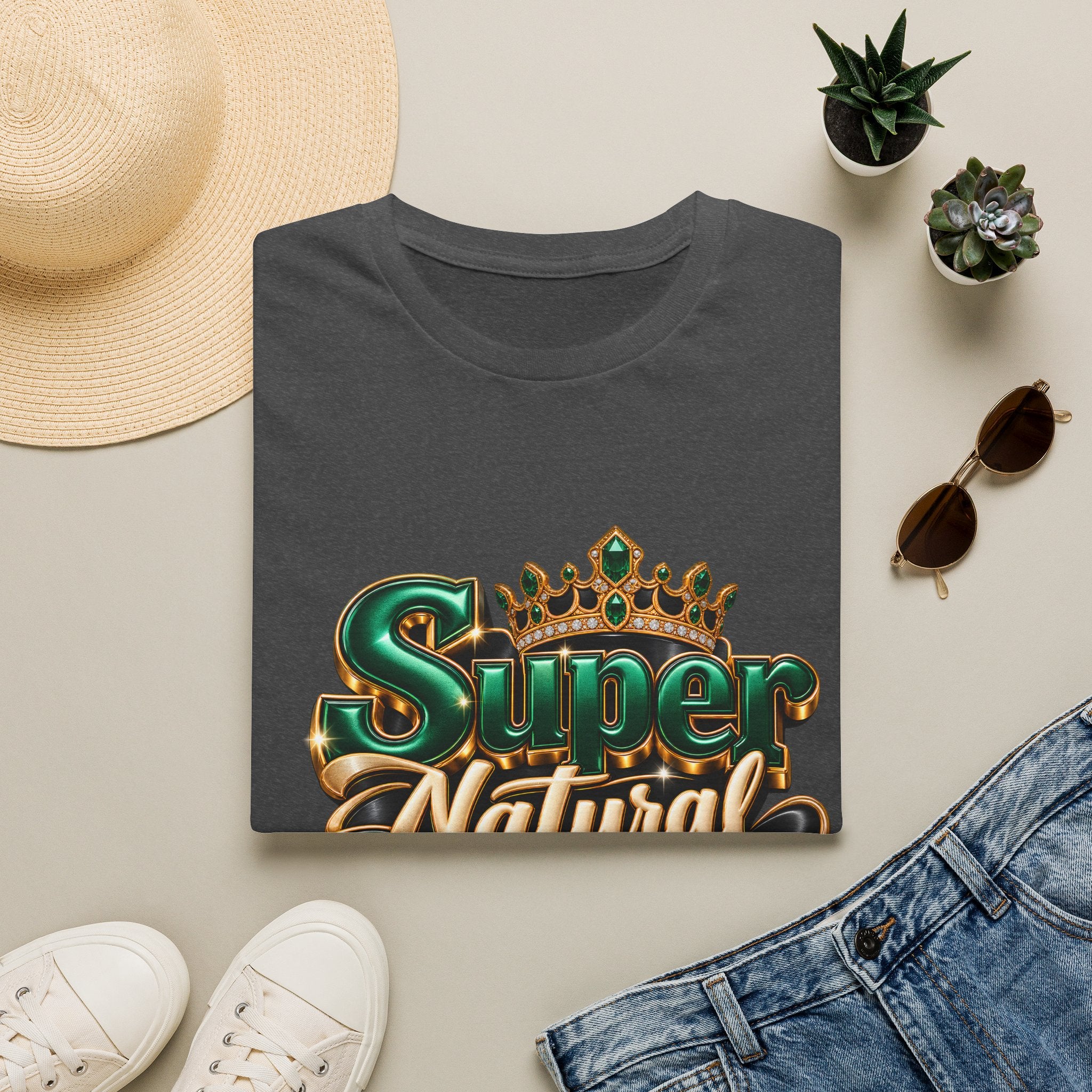Super Natural Tee — Crowned "Super Natural" Graphic T-Shirt