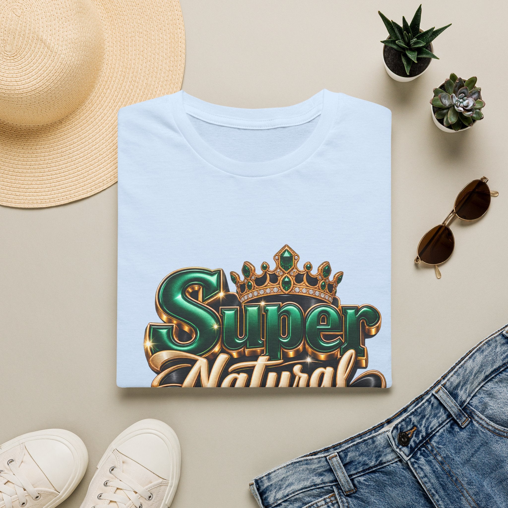 Super Natural Tee — Crowned "Super Natural" Graphic T-Shirt