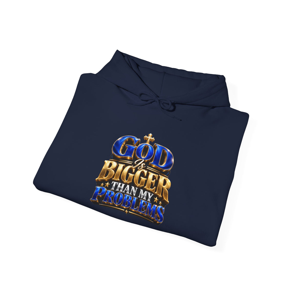 Hoodie — "God's Bigger Than My Problems" Inspirational Christian Pullover
