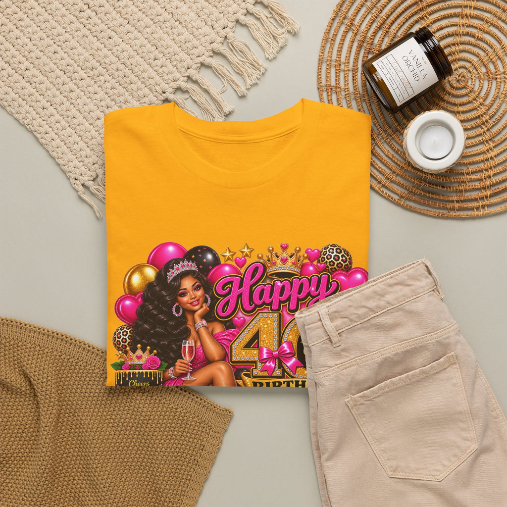 40th Birthday Queen T-Shirt — Happy 40th Birthday Celebration Tee