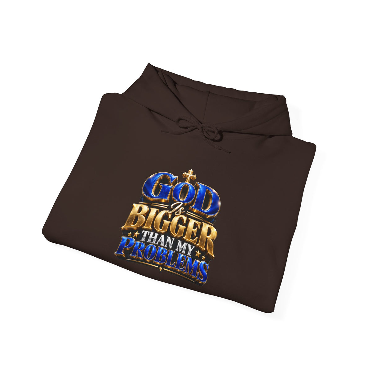 Hoodie — "God's Bigger Than My Problems" Inspirational Christian Pullover