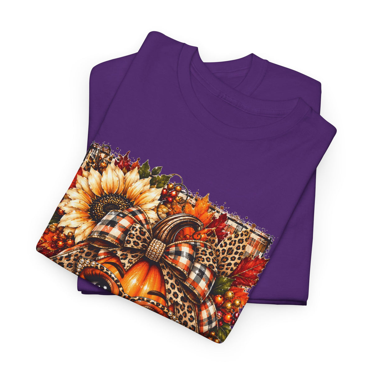 Autumn Pumpkin Face T-Shirt — Cute Fall Sunflower Graphic Tee