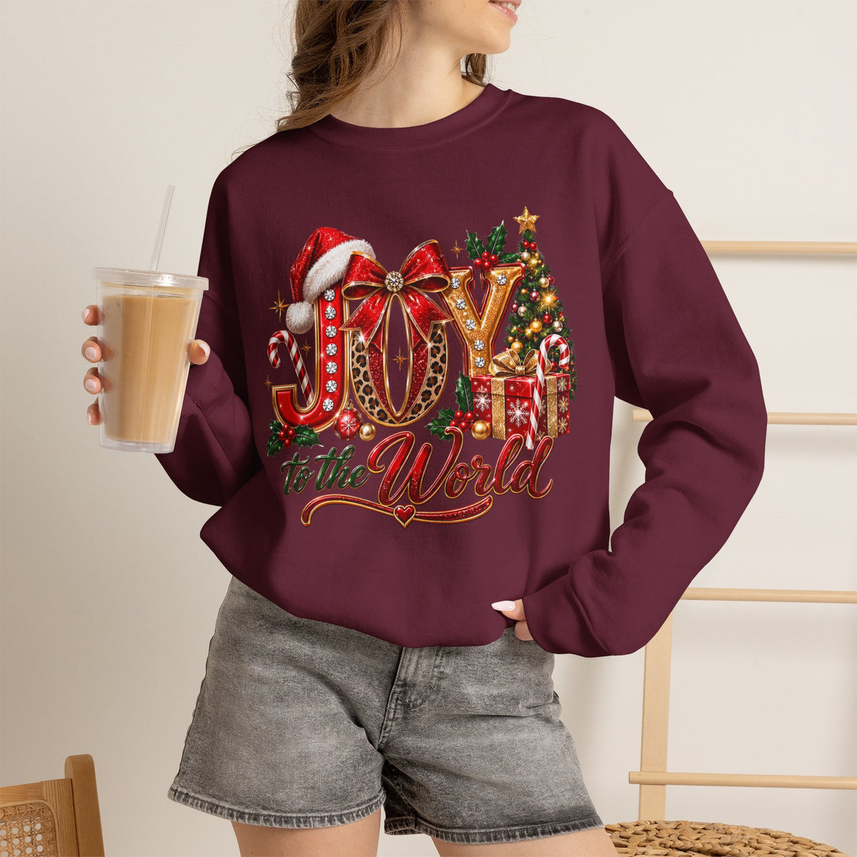 Christmas "Joy to the World" Crewneck Sweatshirt