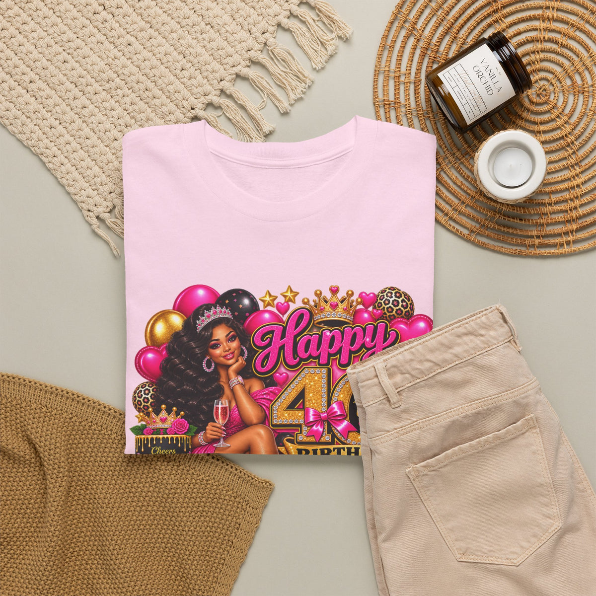 40th Birthday Queen T-Shirt — Happy 40th Birthday Celebration Tee