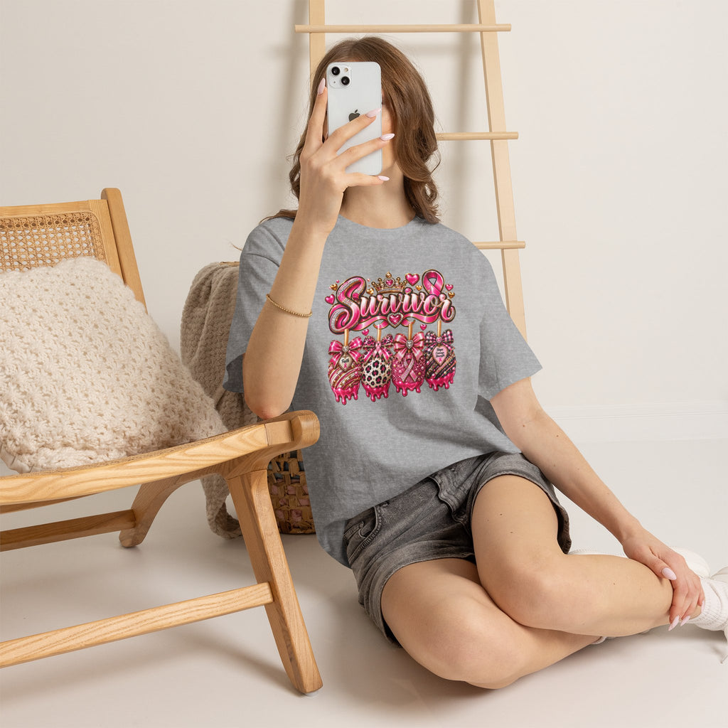 Survivor Pink Ribbon T-Shirt — Breast Cancer Awareness Survivor Tee