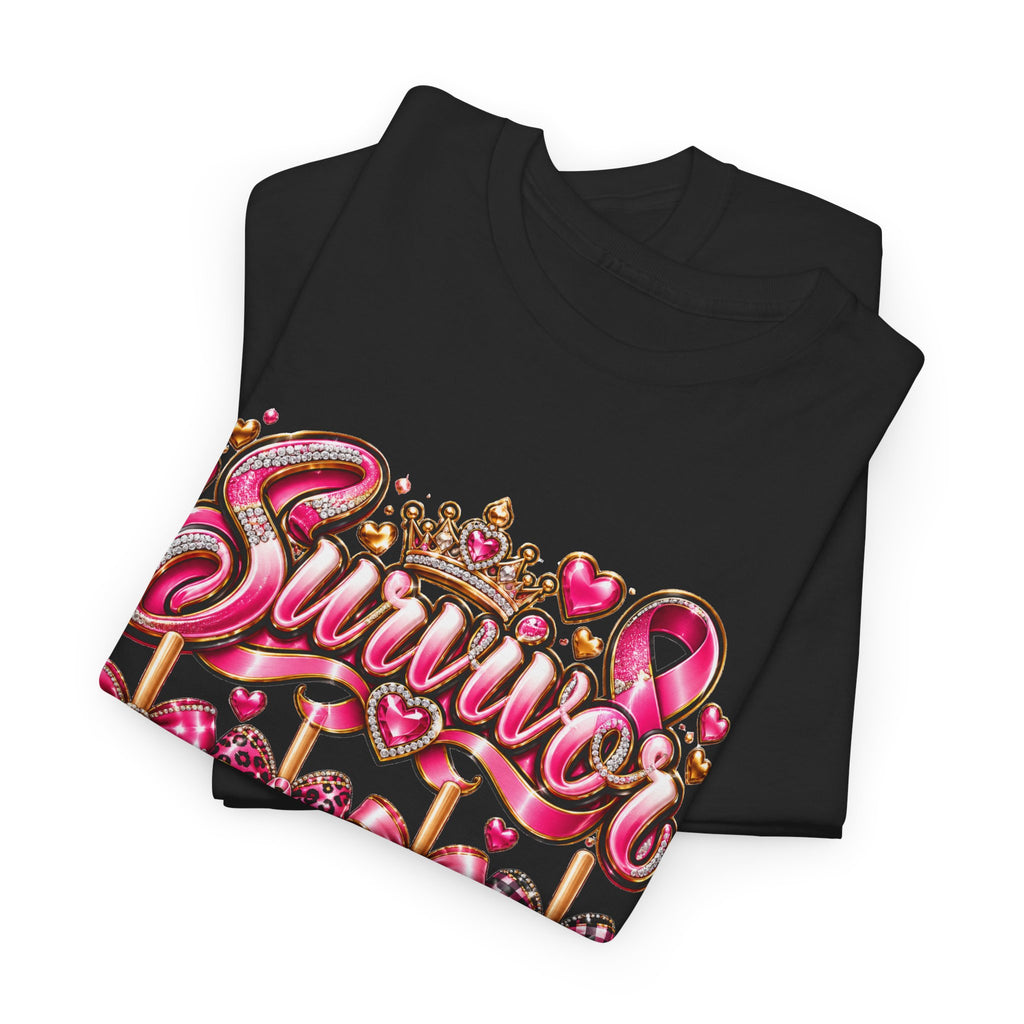 Survivor Pink Ribbon T-Shirt — Breast Cancer Awareness Survivor Tee