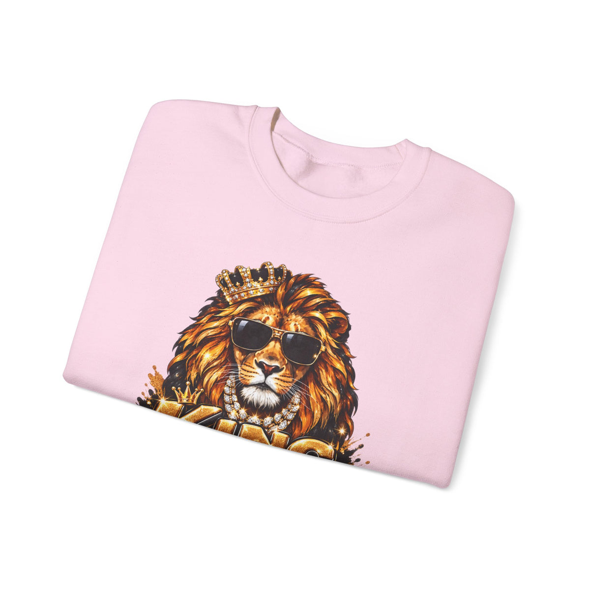 King With a Purpose Lion Sweatshirt — Inspirational Graphic Crewneck