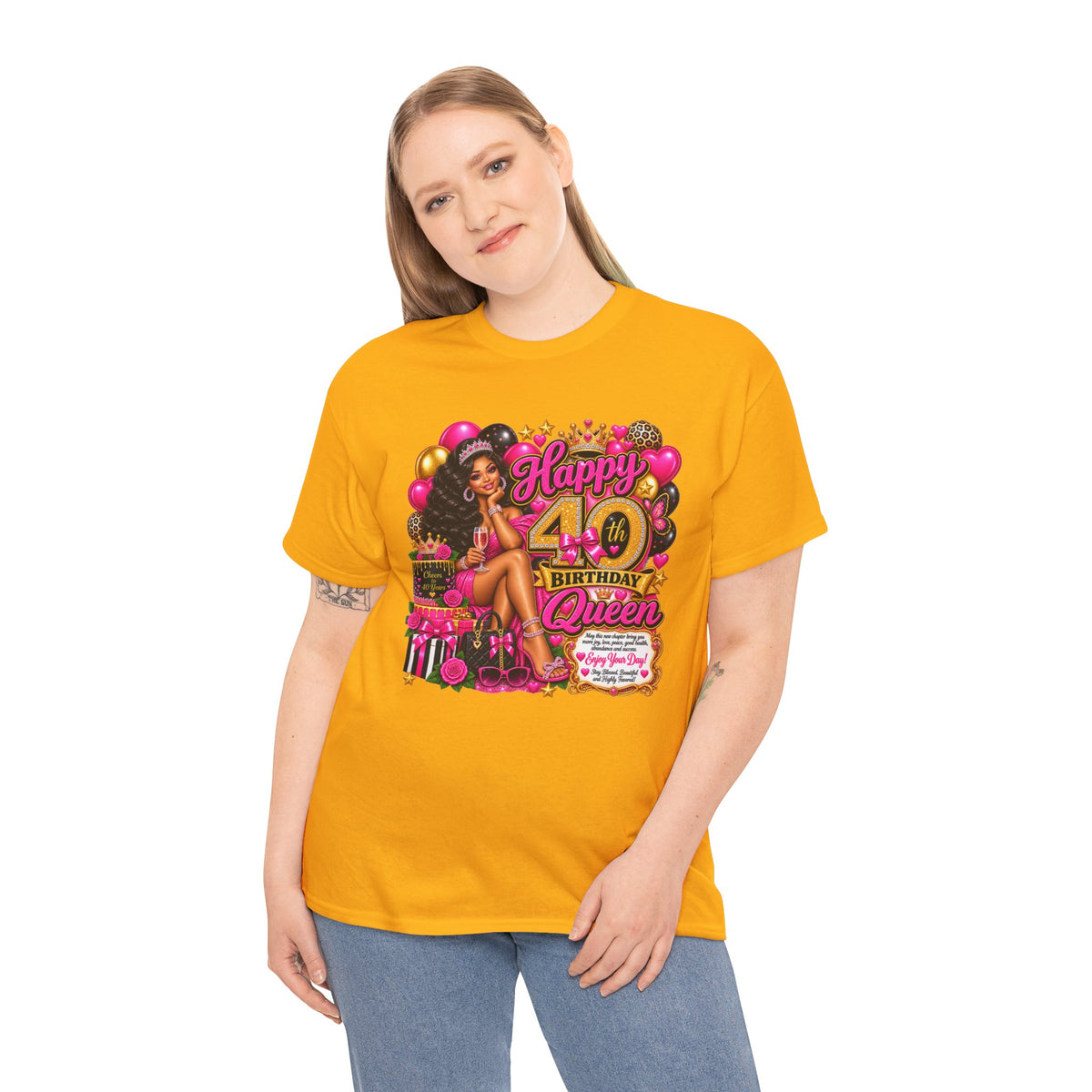 40th Birthday Queen T-Shirt — Happy 40th Birthday Celebration Tee