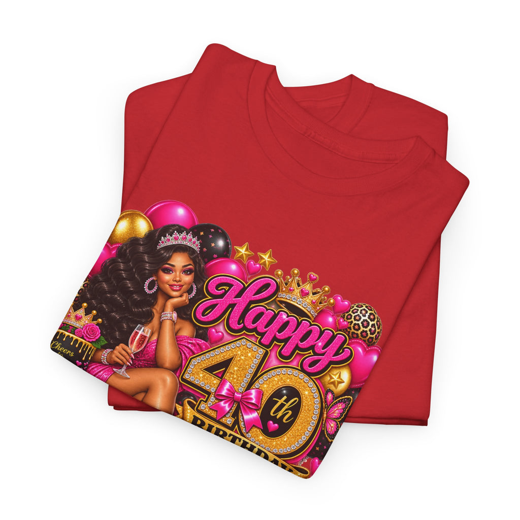 40th Birthday Queen T-Shirt — Happy 40th Birthday Celebration Tee
